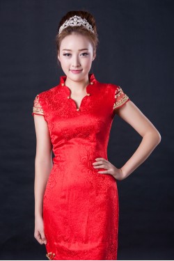 Trumpet/Mermaid Cap Sleeve Long Red Prom Evening Formal Dresses ED010952