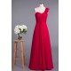 A-Line One-Shoulder Long Chiffon Prom Evening Formal Dresses Bridesmaid Dresses ED010957
