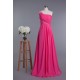 A-Line One-Shoulder Beaded Long Chiffon Prom Evening Formal Dresses ED010960