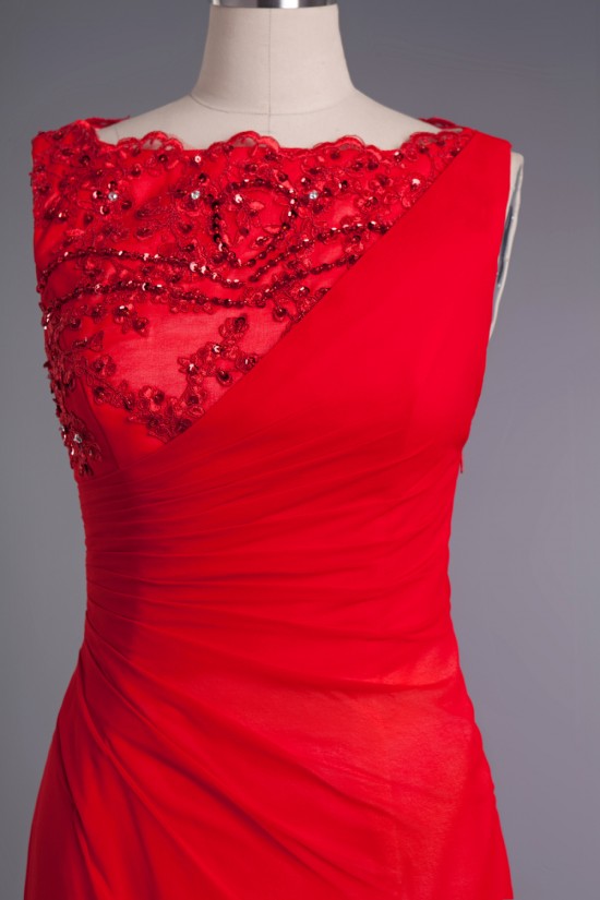 A-Line Bateau Beaded Applique Long Red Prom Evening Formal Dresses ED010961 A-Line Bateau Beaded Applique Long Red Prom Evening Formal Dresses ED010961