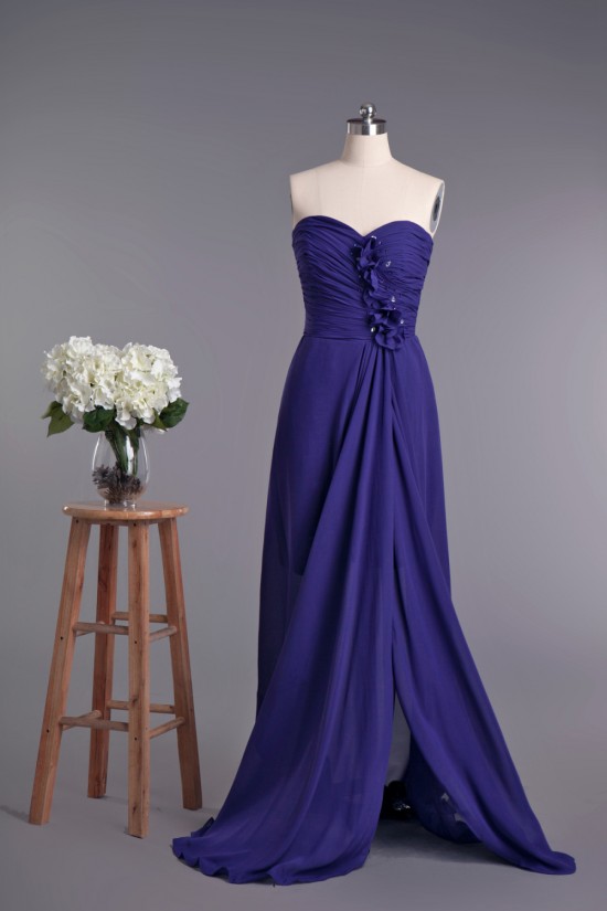 A-Line Sweetheart Split-Front Beaded Lace and Chiffon Prom Evening Formal Dresses ED010963 A-Line Sweetheart Split-Front Beaded Lace and Chiffon Prom Evening Formal Dresses ED010963
