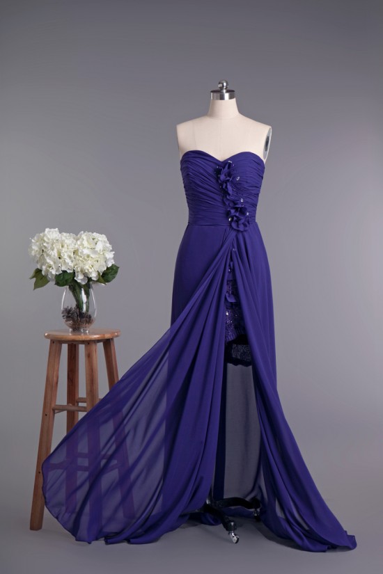 A-Line Sweetheart Split-Front Beaded Lace and Chiffon Prom Evening Formal Dresses ED010963 A-Line Sweetheart Split-Front Beaded Lace and Chiffon Prom Evening Formal Dresses ED010963