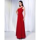 Sheath/Column One-Shoulder Beaded Long Red Chiffon Prom Evening Formal Dresses ED010966 Sheath/Column One-Shoulder Beaded Long Red Chiffon Prom Evening Formal Dresses ED010966