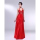 A-Line Halter Beaded Pleated Long Red Prom Evening Formal Dresses ED010970 A-Line Halter Beaded Pleated Long Red Prom Evening Formal Dresses ED010970