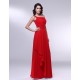 A-Line One-Shoulder Beaded Long Red Chiffon Prom Evening Formal Dresses ED010977 A-Line One-Shoulder Beaded Long Red Chiffon Prom Evening Formal Dresses ED010977