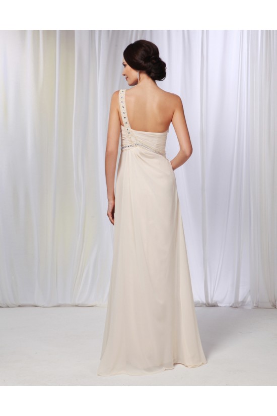 A-Line One-Shoulder Beaded Long Chiffon Prom Evening Formal Dresses ED010980 A-Line One-Shoulder Beaded Long Chiffon Prom Evening Formal Dresses ED010980