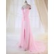 Sheath Split-Front Off-the-Shoulder Beaded Long Pink Chiffon Prom Evening Formal Dresses ED010983 Sheath Split-Front Off-the-Shoulder Beaded Long Pink Chiffon Prom Evening Formal Dresses ED010983