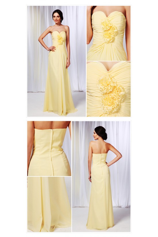 A-Line Sweetheart Long Yellow Chiffon Prom Evening Formal Dresses ED010986 A-Line Sweetheart Long Yellow Chiffon Prom Evening Formal Dresses ED010986
