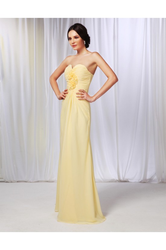 A-Line Sweetheart Long Yellow Chiffon Prom Evening Formal Dresses ED010986 A-Line Sweetheart Long Yellow Chiffon Prom Evening Formal Dresses ED010986