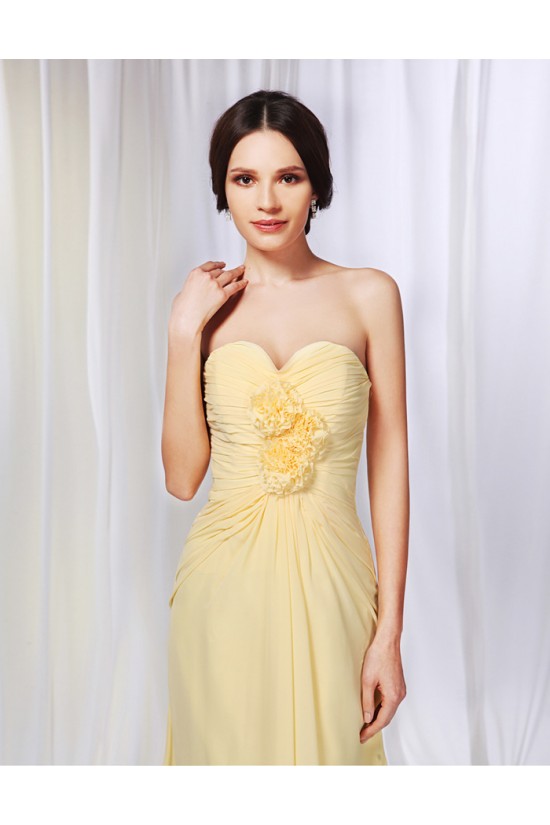 A-Line Sweetheart Long Yellow Chiffon Prom Evening Formal Dresses ED010986 A-Line Sweetheart Long Yellow Chiffon Prom Evening Formal Dresses ED010986