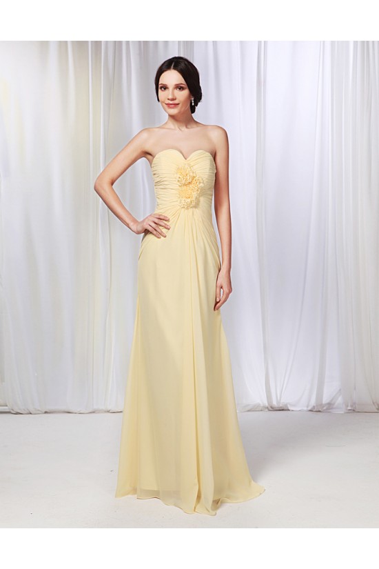 A-Line Sweetheart Long Yellow Chiffon Prom Evening Formal Dresses ED010986 A-Line Sweetheart Long Yellow Chiffon Prom Evening Formal Dresses ED010986