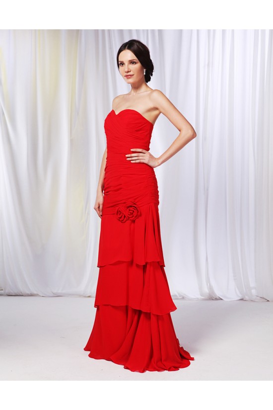 A-Line Sweetheart Long Red Chiffon Prom Evening Formal Dresses ED010992 A-Line Sweetheart Long Red Chiffon Prom Evening Formal Dresses ED010992