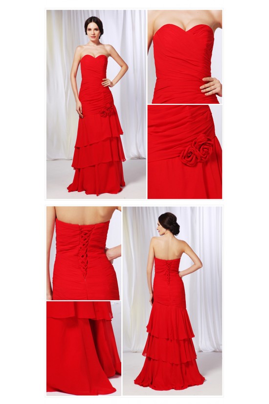 A-Line Sweetheart Long Red Chiffon Prom Evening Formal Dresses ED010992 A-Line Sweetheart Long Red Chiffon Prom Evening Formal Dresses ED010992