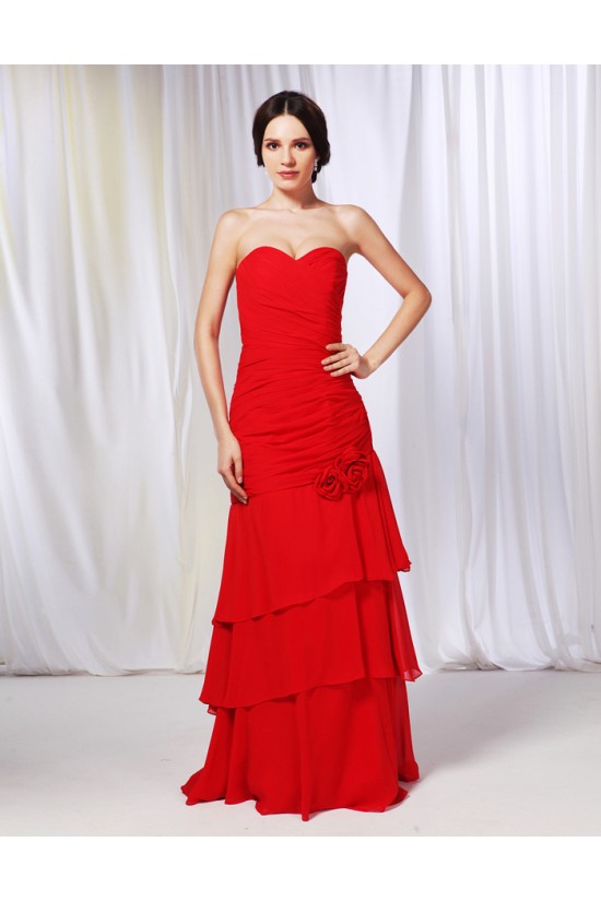 A-Line Sweetheart Long Red Chiffon Prom Evening Formal Dresses ED010992 A-Line Sweetheart Long Red Chiffon Prom Evening Formal Dresses ED010992