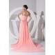 Sheath/Column Chiffon Court Train Long Pink Prom/Formal Evening Dresses 02020009
