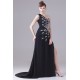 A-Line Chiffon One-Shoulder Beaded Long Black Prom/Formal Evening Dresses 02020011 A-Line Chiffon One-Shoulder Beaded Long Black Prom/Formal Evening Dresses 02020011