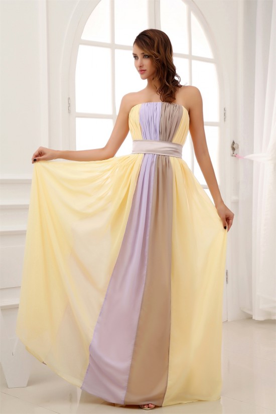 A-Line Chiffon Strapless Long Prom/Formal Evening Dresses 02020013 A-Line Chiffon Strapless Long Prom/Formal Evening Dresses 02020013