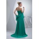 A-Line Chiffon Spaghetti Strap Long Green Prom/Formal Evening Maternity Dresses 02020014