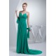 A-Line Chiffon Spaghetti Strap Long Green Prom/Formal Evening Maternity Dresses 02020014