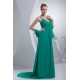 A-Line Chiffon Spaghetti Strap Long Green Prom/Formal Evening Maternity Dresses 02020014