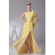 A-Line One-Shoulder Sleeveless Draped Floor-Length Long Yellow Prom Evening Bridesmaid Dresses 02020022 A-Line One-Shoulder Sleeveless Draped Floor-Length Long Yellow Prom Evening Bridesmaid Dresses 02020022