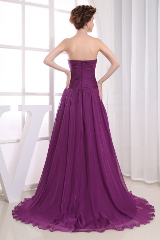 A-Line Ruched Strapless Chiffon Long Purple Prom/Formal Evening Dresses 02020026 A-Line Ruched Strapless Chiffon Long Purple Prom/Formal Evening Dresses 02020026