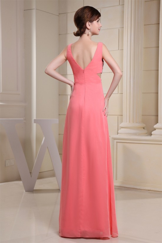 A-Line Ruffles Chiffon V-Neck Sequins Long Prom/Formal Evening Dresses 02020027 A-Line Ruffles Chiffon V-Neck Sequins Long Prom/Formal Evening Dresses 02020027