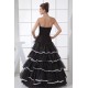 A-Line Ruffles Floor-Length Satin Organza Long Black Prom/Formal Evening Dresses 02020028 A-Line Ruffles Floor-Length Satin Organza Long Black Prom/Formal Evening Dresses 02020028