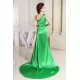 Silk like Satin One-Shoulder Sleeveless Long Green Prom/Formal Evening Dresses 02020029 Silk like Satin One-Shoulder Sleeveless Long Green Prom/Formal Evening Dresses 02020029