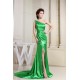 Silk like Satin One-Shoulder Sleeveless Long Green Prom/Formal Evening Dresses 02020029 Silk like Satin One-Shoulder Sleeveless Long Green Prom/Formal Evening Dresses 02020029