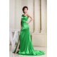 Silk like Satin One-Shoulder Sleeveless Long Green Prom/Formal Evening Dresses 02020029 Silk like Satin One-Shoulder Sleeveless Long Green Prom/Formal Evening Dresses 02020029