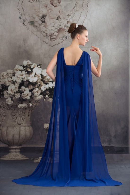 Sheath/Column Sequins Ruffles Chiffon Long Blue Prom/Formal Evening Dresses 02020037 Sheath/Column Sequins Ruffles Chiffon Long Blue Prom/Formal Evening Dresses 02020037
