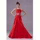 A-Line Sleeveless Strapless Beading Puddle Train Long Red Prom/Formal Evening Dresses 02020040