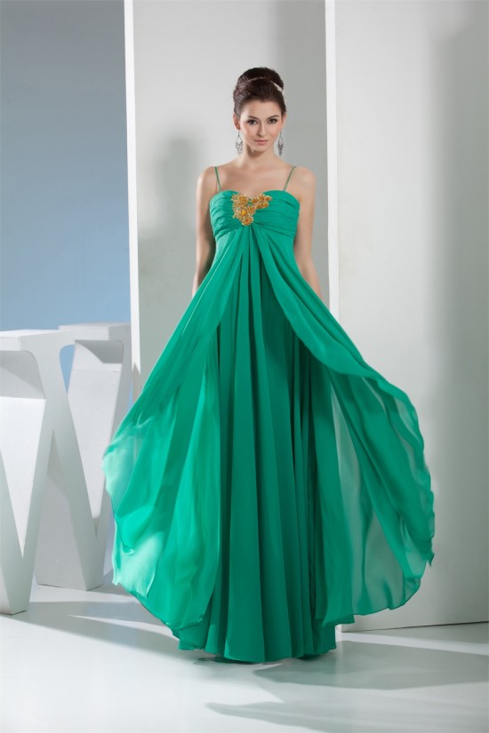 Empire Spaghetti Strap Chiffon Long Prom/Formal Evening Dresses Maternity Evening Dresses 02020041