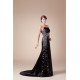 Trumpet/Mermaid Strapless Silk like Satin Sleeveless Beaded Long Black Prom/Formal Evening Dresses 02020044