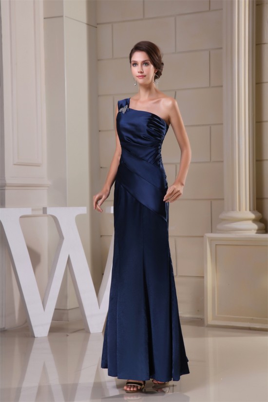 Trumpet/Mermaid One-Shoulder Long Evening Party Bridesmaid Dresses 02020056 Trumpet/Mermaid One-Shoulder Long Evening Party Bridesmaid Dresses 02020056