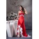 Beading Brush Sweep Train A-Line Halter Long Red Prom/Formal Evening Dresses 02020069