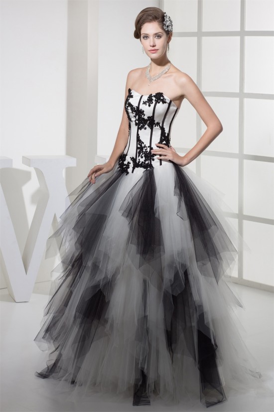 Ball Gown Beading Floor-Length Satin Fine Netting Prom/Formal Evening Dresses 02020076 Ball Gown Beading Floor-Length Satin Fine Netting Prom/Formal Evening Dresses 02020076