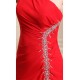 Beading One-Shoulder Sleeveless Long Red Chiffon Prom Evening Bridesmaid Dresses 02020083 Beading One-Shoulder Sleeveless Long Red Chiffon Prom Evening Bridesmaid Dresses 02020083