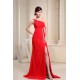 Beading One-Shoulder Sleeveless Long Red Chiffon Prom Evening Bridesmaid Dresses 02020083 Beading One-Shoulder Sleeveless Long Red Chiffon Prom Evening Bridesmaid Dresses 02020083