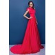 A-Line Long Red Prom Evening Party Dresses 02021004