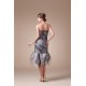 Short Strapless Black Tulle Prom Evening Party Dresses 02021010