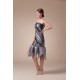 Short Strapless Black Tulle Prom Evening Party Dresses 02021010