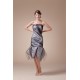 Short Strapless Black Tulle Prom Evening Party Dresses 02021010