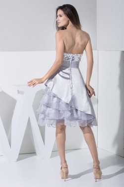 A-Line Knee-Length Bows Sleeveless Sweetheart Prom/Formal Evening Dresses 02021021