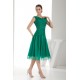 A-Line Beaded Short Green Evening Party Mother of the Bride Dresses 02021023