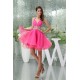 A-Line Sleeveless Short/Mini Beading Halter Prom/Formal Evening Dresses 02021029