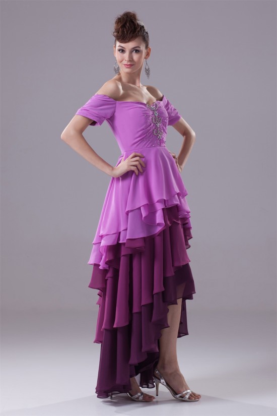 Asymmetrical Beading Sweetheart Chiffon Prom/Formal Evening Dresses 02021035