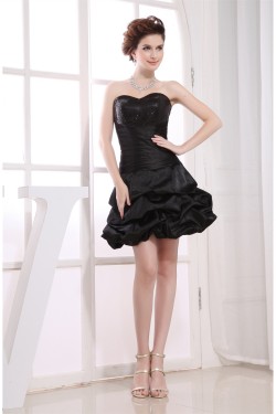Attractive Silk like Satin Sequined Dress Ball Gown Little Black Dresses 02021040