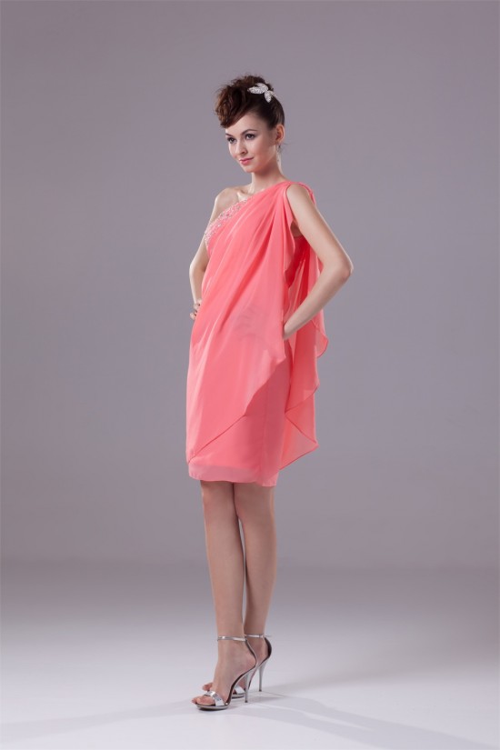 Beading Sleeveless Chiffon Sheath/Column Bridesmaid Dresses 02021052